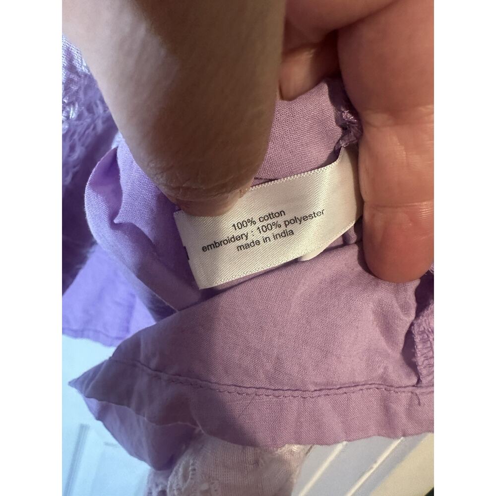 Lane Bryant Short sleeve convertible off shoulder dress 100% cotton 22-24 Purple - Picture 5 of 10